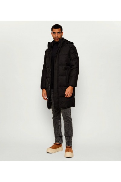 KARL LAGERFELD HOODED PARKA JACKET BLACK 455020-564584-990