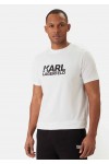 KARL LAGERFELD CREWNECK T-SHIRT LOGO WHITE 755780-500235-10