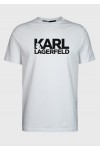 KARL LAGERFELD CREWNECK T-SHIRT LOGO WHITE 755780-500235-10