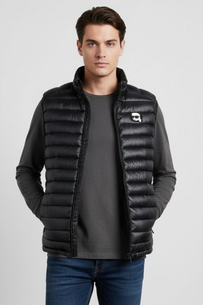 KARL LAGERFELD PUFFER VEST BLACK 505711-500590-990