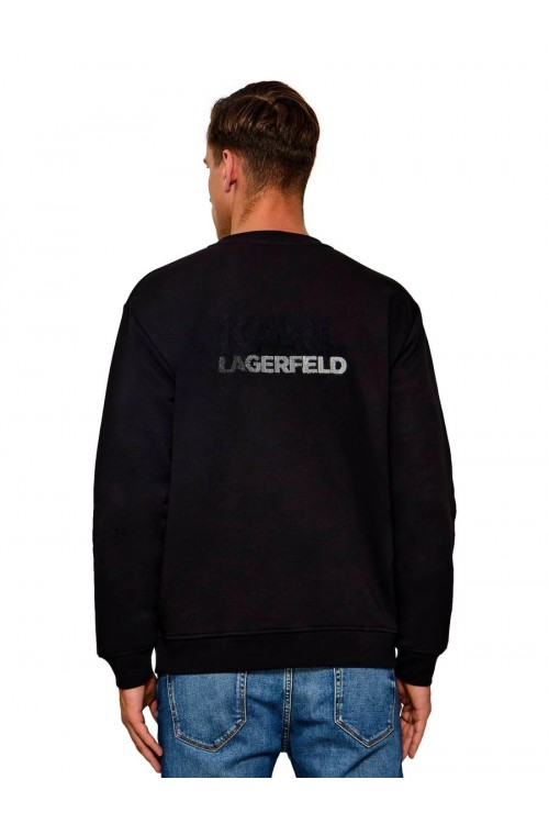 KARL LAGERFELD CREWNECK SWEAT HOODIE BLACK 705060-564942-990