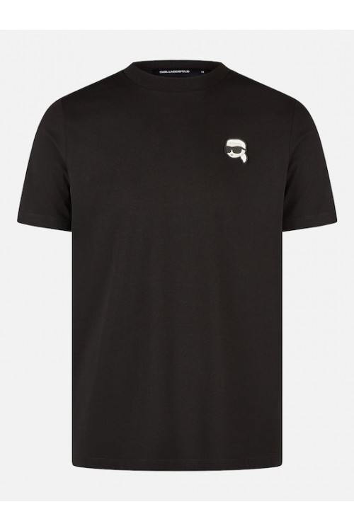 KARL LAGERFELD CREWNECK T-SHIRT LOGO BLACK 755710-500224-990