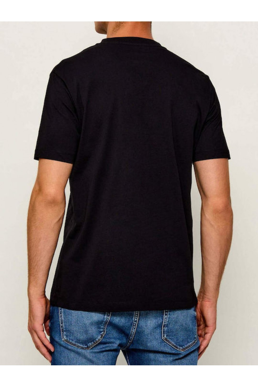 KARL LAGERFELD CREWNECK T-SHIRT LOGO BLACK-WHITE 755060-564242-990