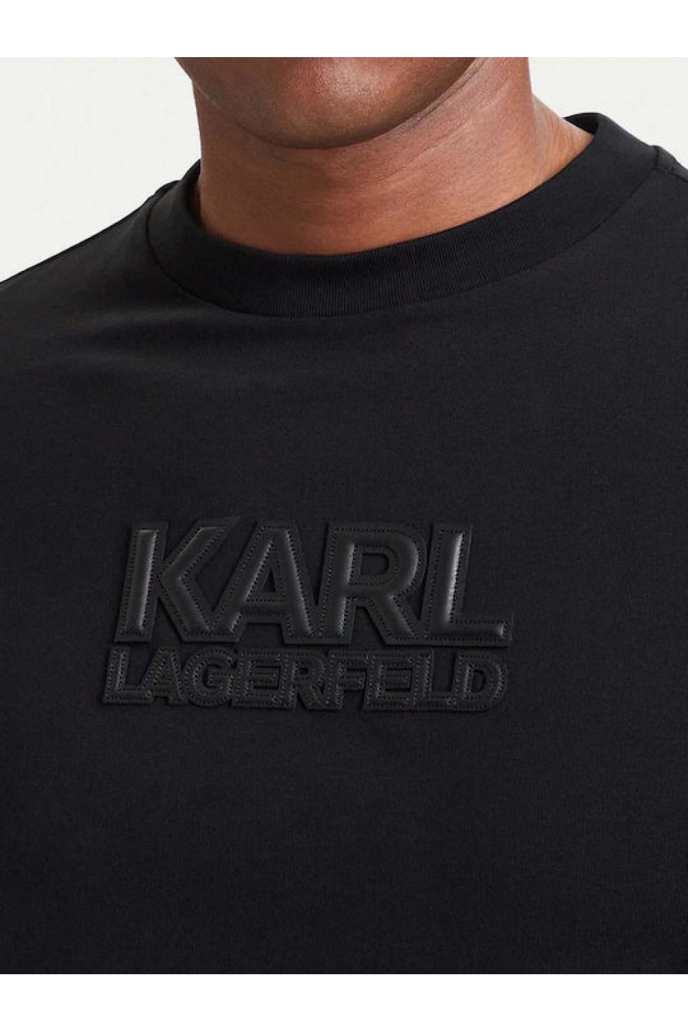 KARL LAGERFELD CREWNECK T-SHIRT LOGO BLACK 755073-564250-990