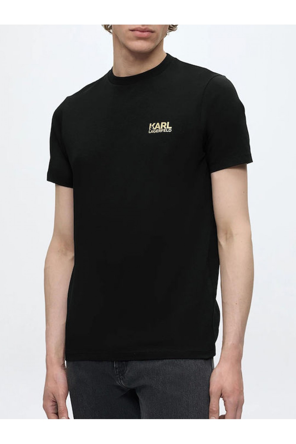 KARL LAGERFELD CREWNECK T-SHIRT LOGO BLACK 755781-564235-160