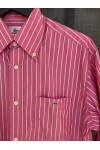 LACOSTE SHIRT REGULAR FIT PINK-WHITE STRIPES LC01