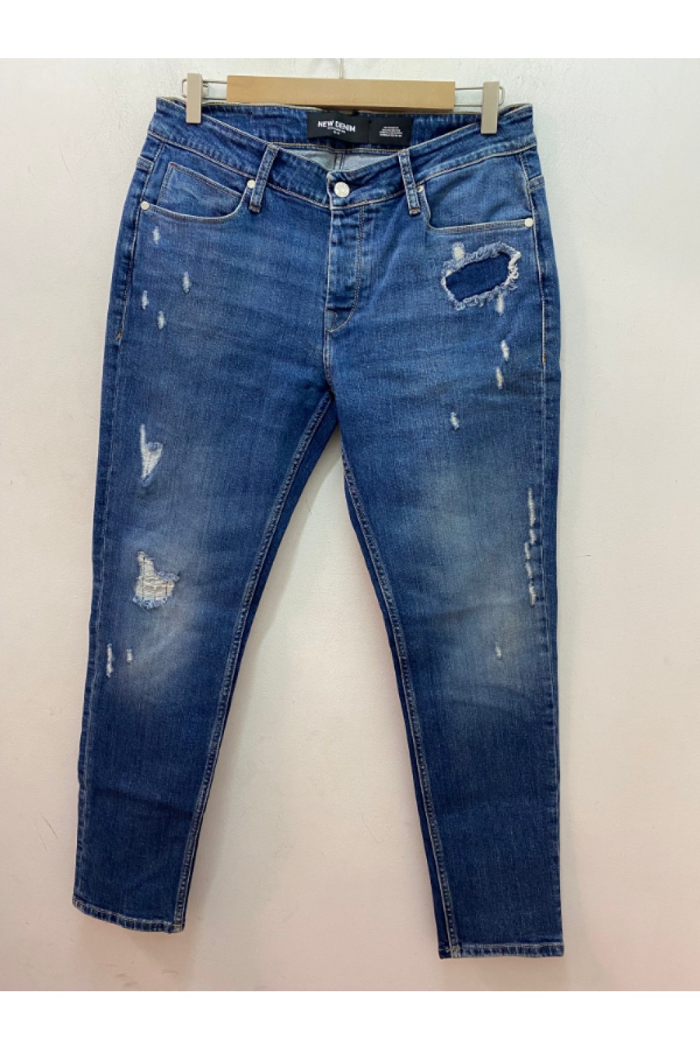 NEW DENIM DENIM PANTS BLUE 11599