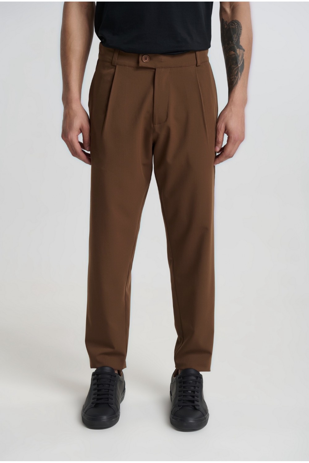 P/COC SET OVERSHIRT & PANTS BROWN P-2201