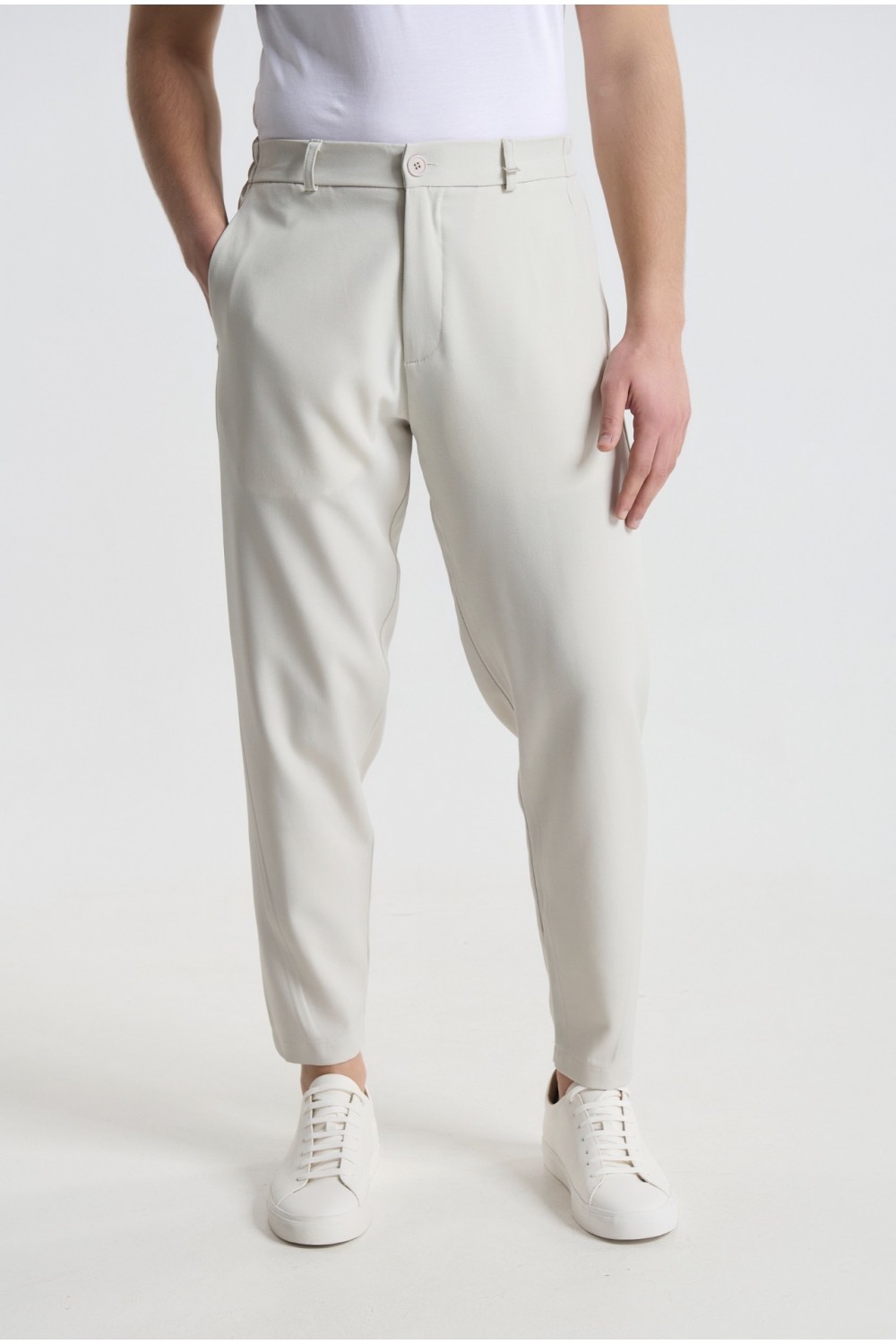 P/COC SET OVERSHIRT & PANTS WHITE P-2219