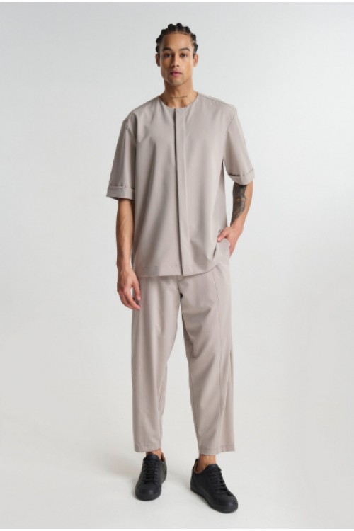 P/COC SET OVERSHIRT & PANTS BEIGE P-2214