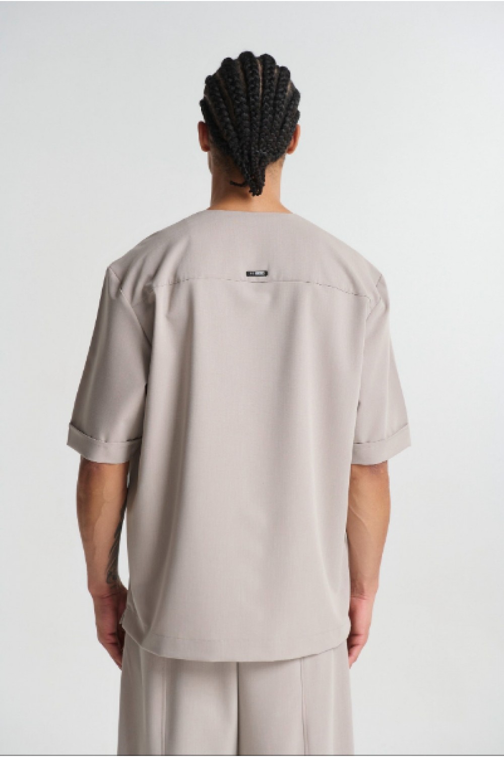 P/COC SET OVERSHIRT & PANTS BEIGE P-2214