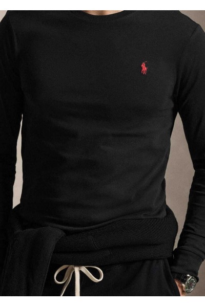 POLO RALPH LAUREN SLIM FIT SOFT COTTON SHIRT BLACK 710671468504