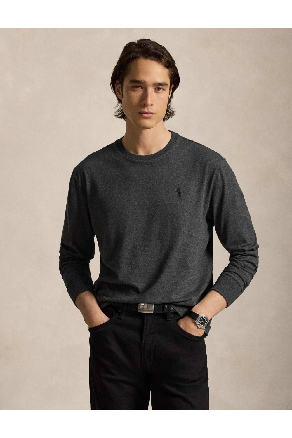 POLO RALPH LAUREN SLIM FIT SOFT COTTON SHIRT GREY 710671468500