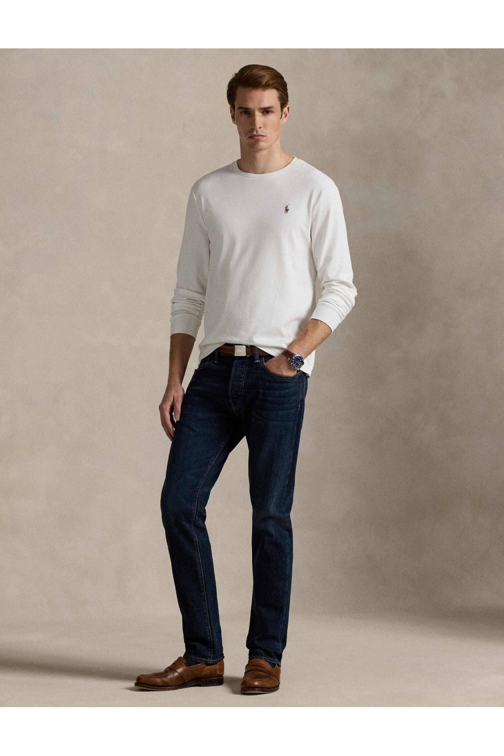 POLO RALPH LAUREN SLIM FIT SOFT COTTON SHIRT WHITE 710760121002