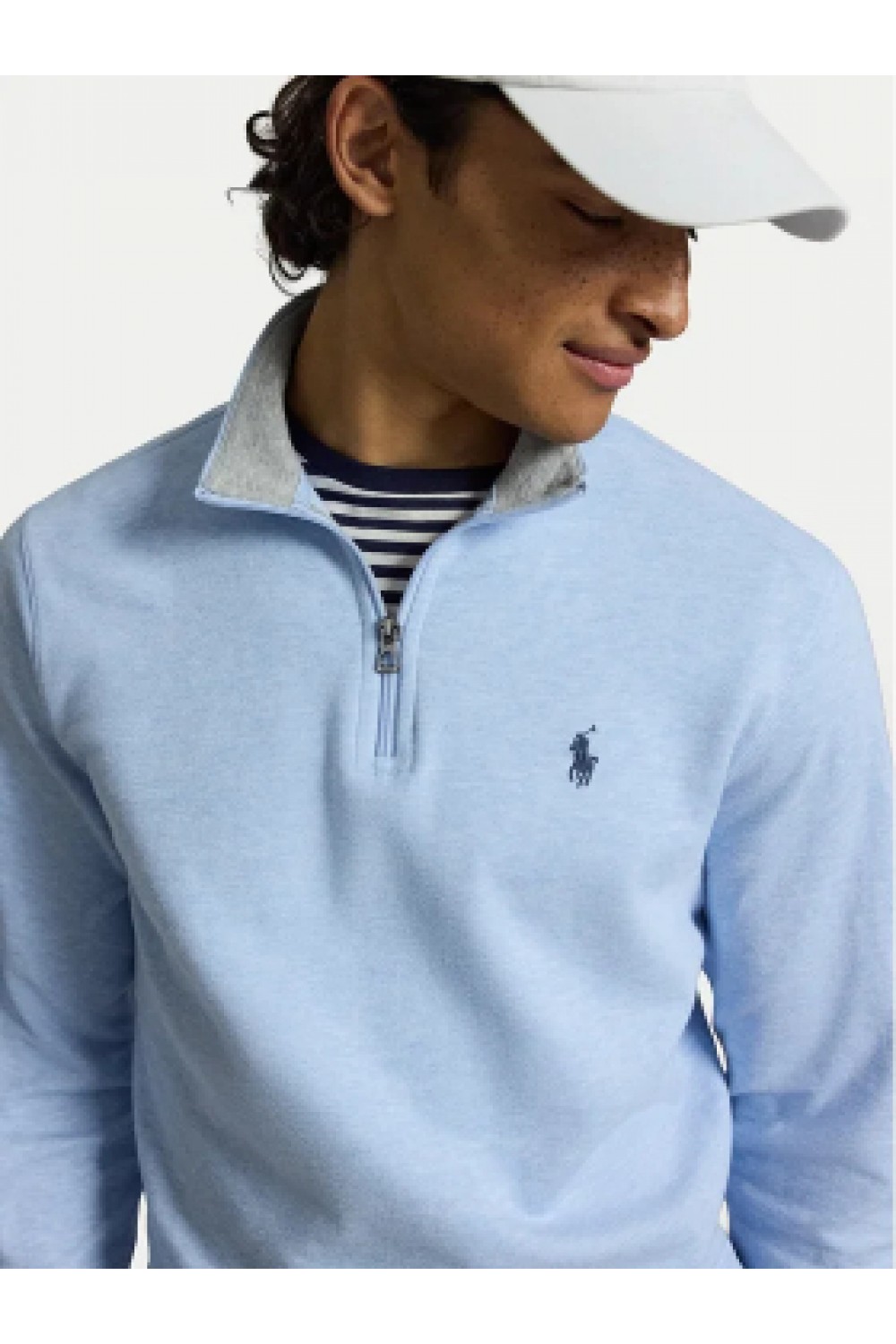 POLO RALPH LAUREN QUARTER-ZEP FLEECE BLUE 710812963048