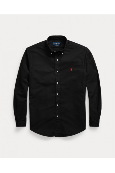 POLO RALPH LAUREN CUSTOM FIT GARMENT-DYED OXFORD BLACK 710772290001