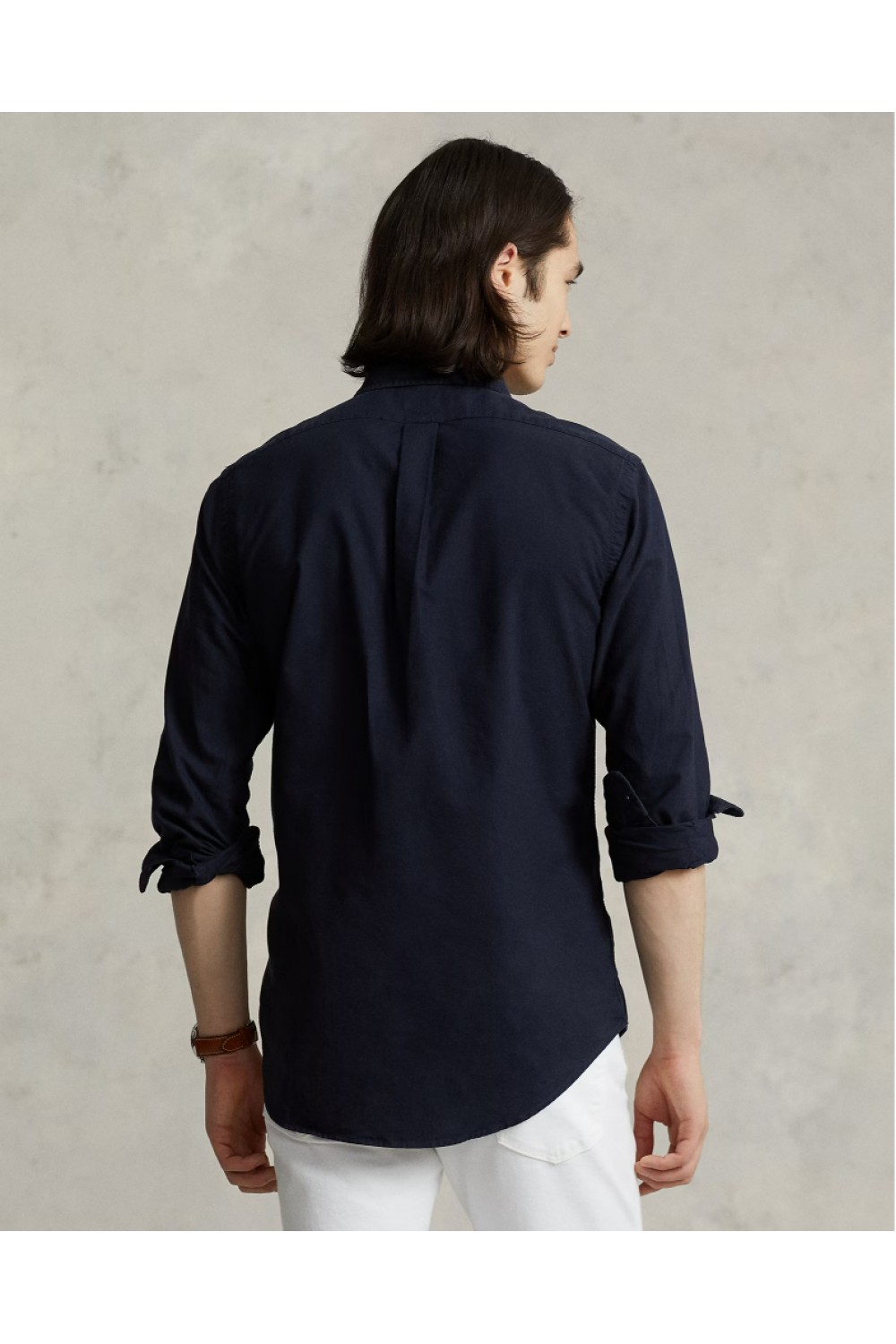 POLO RALPH LAUREN CUSTOM FIT GARMENT-DYED OXFORD SHIRT NAVY 710772290002