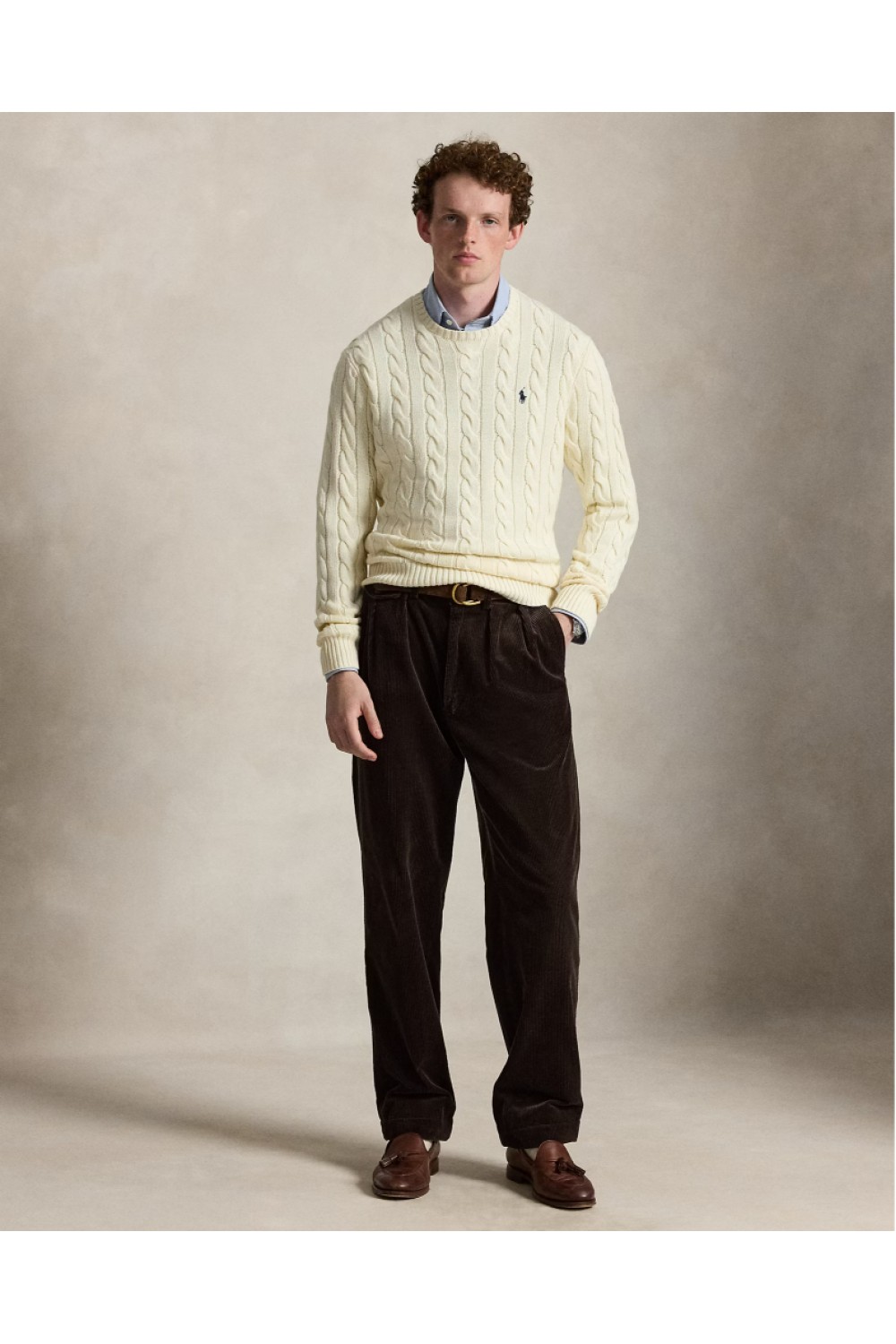 POLO RALPH LAUREN CLASSIC KNIT CREAM 710775885024