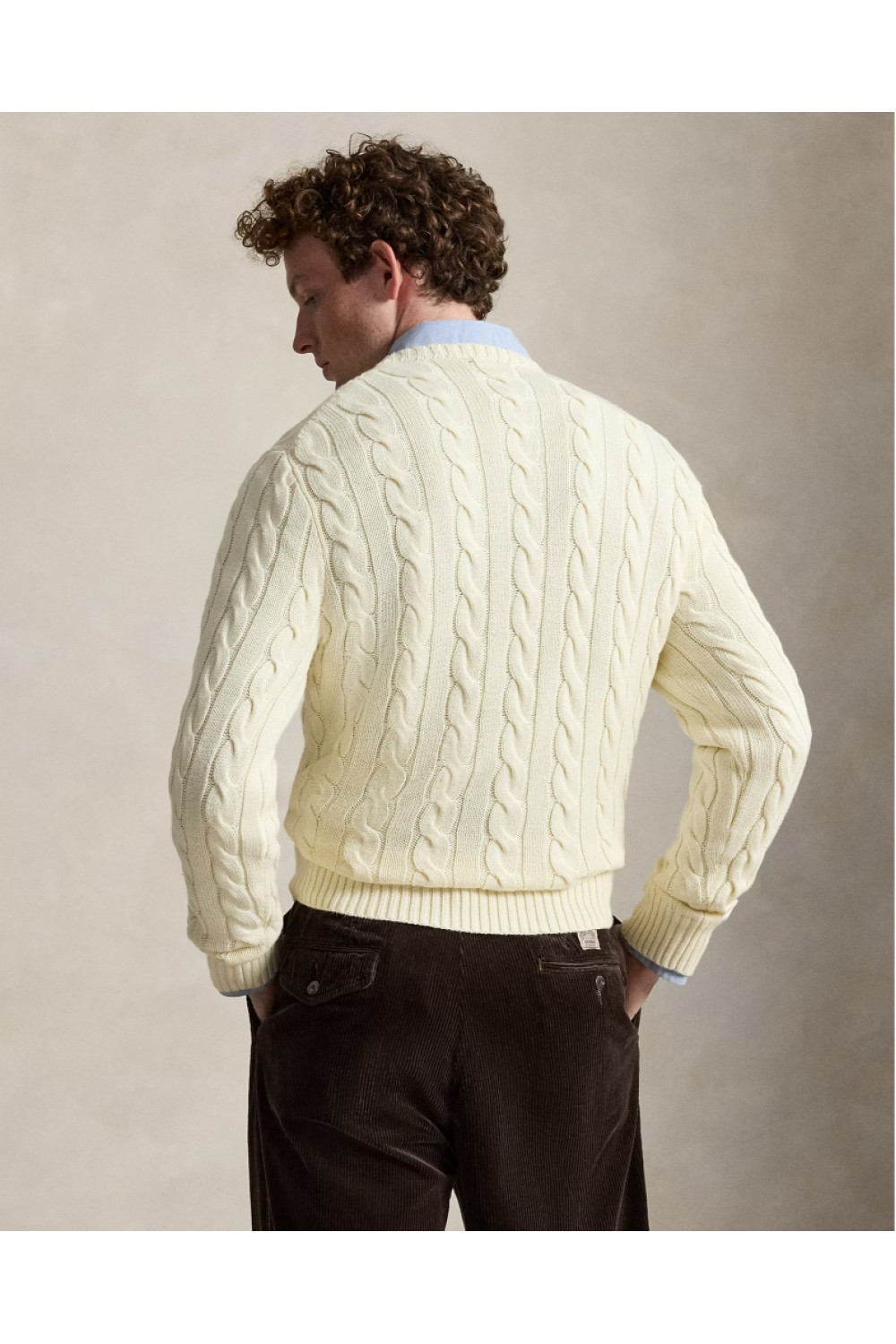 POLO RALPH LAUREN CLASSIC KNIT CREAM 710775885024