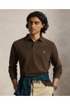 POLO RALPH LAUREN CUSTOM FIT MESH POLO BROWN 710680790503