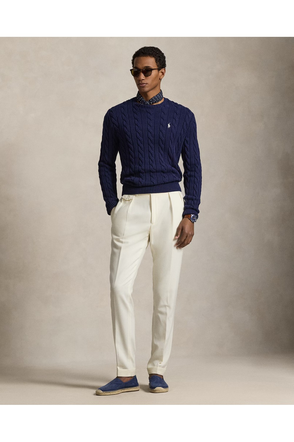 POLO RALPH LAUREN CABLE-KNIT COTTON JUMPER 710775885555