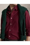 POLO RALPH LAUREN CUSTOM FIT GARMENT-DYED OXFORD SHIRT CLASSIC WINE 710805564526