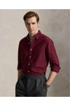 POLO RALPH LAUREN CUSTOM FIT GARMENT-DYED OXFORD SHIRT CLASSIC WINE 710805564526
