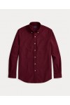 POLO RALPH LAUREN CUSTOM FIT GARMENT-DYED OXFORD SHIRT CLASSIC WINE 710805564526