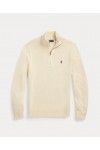 POLO RALPH LAUREN QUARTER-ZIP COTTON MOCKNECK JUMPER 710859939503