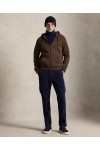 POLO RALPH LAUREN DOUBLE-KNIT FULL-ZIP HOODIE BROWN 710881517506