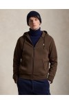 POLO RALPH LAUREN DOUBLE-KNIT FULL-ZIP HOODIE BROWN 710881517506