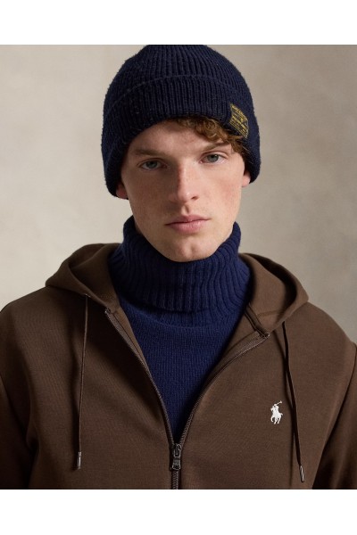 POLO RALPH LAUREN DOUBLE-KNIT FULL-ZIP HOODIE BROWN 710881517506