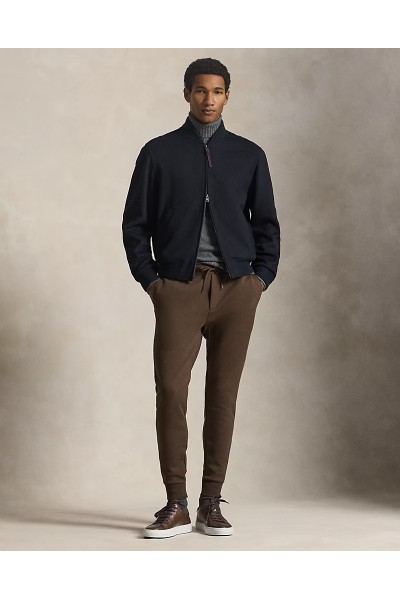 POLO RALPH LAUREN DOUBLE-KNIT JOGGING BOTTOMS BROWN 710881518504