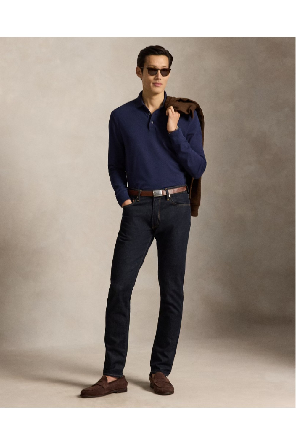 POLO RALPH LAUREN CUSTOM FIT MESH POLO BLUE 710955081501
