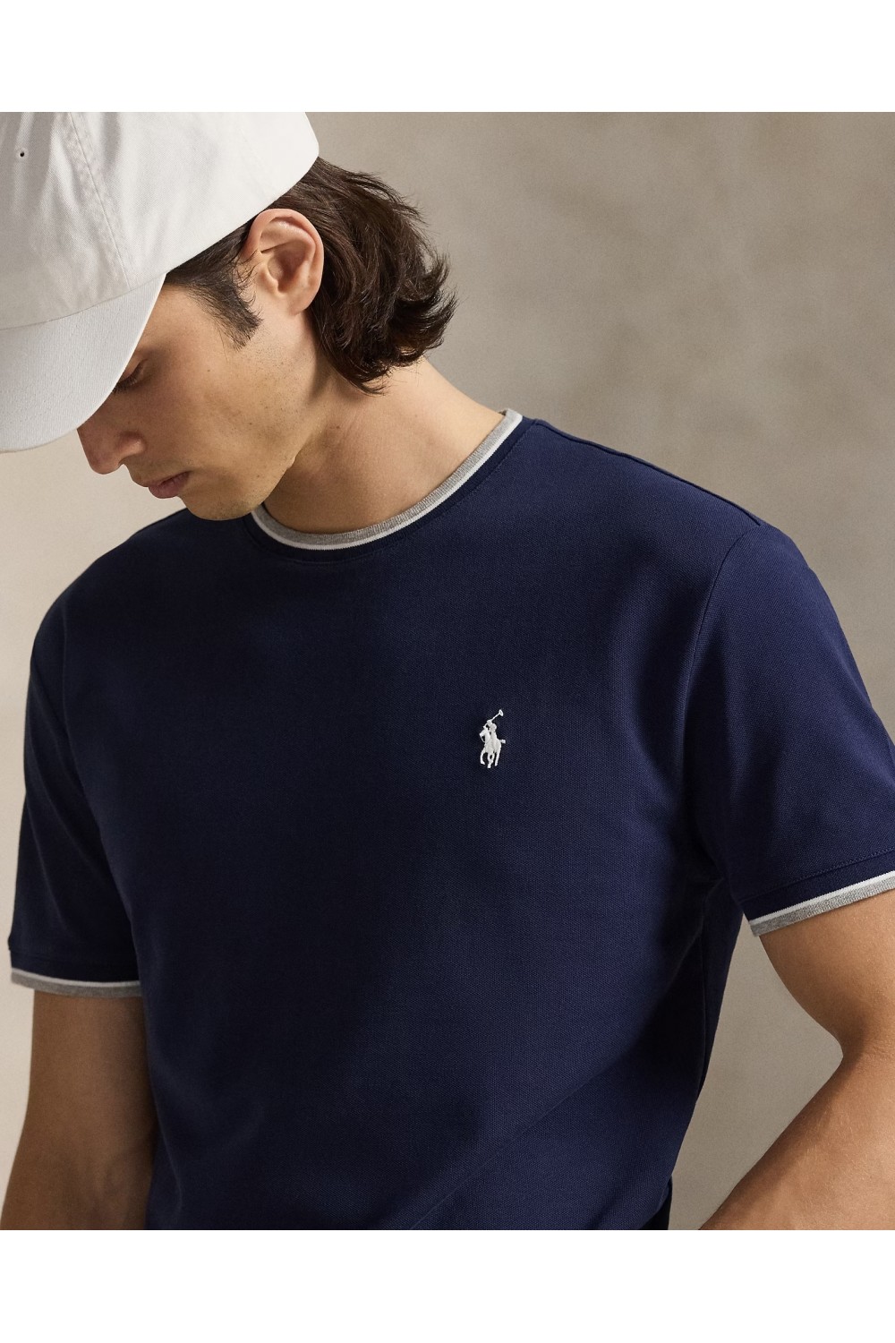 POLO RALPH LAUREN CLASSIC FIT STRETCH MESH T-SHIRT NAVY 710963492001