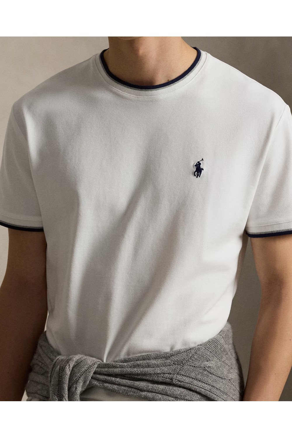 POLO RALPH LAUREN CLASSIC FIT STRETCH MESH T-SHIRT WHITE 710963492002