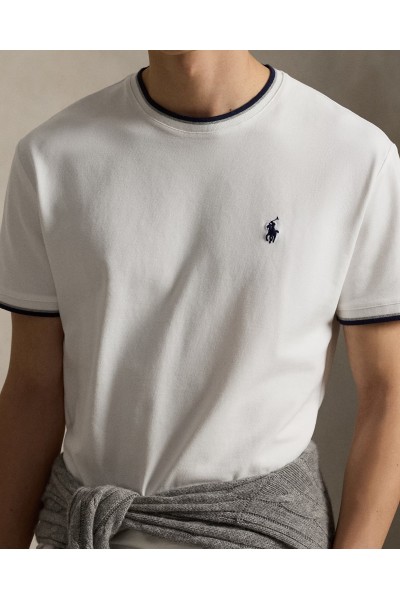 POLO RALPH LAUREN CLASSIC FIT STRETCH MESH T-SHIRT WHITE 710963492002