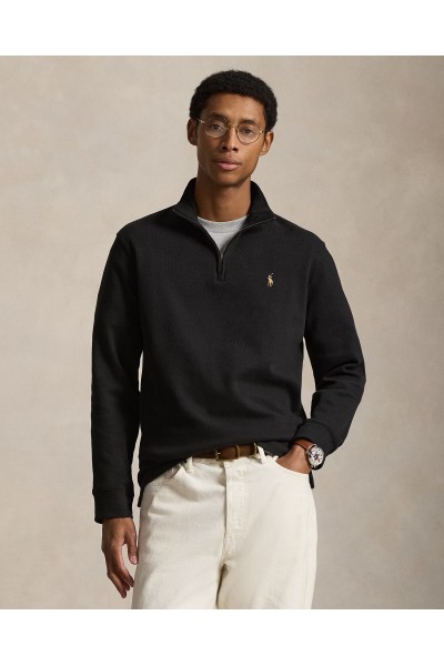 POLO RALPH LAUREN ESTATE RIB QUARTER-ZIP PULLOVER BLACK 710P07411002