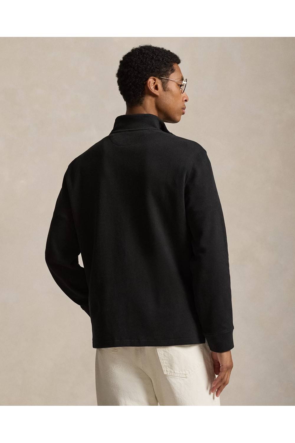 POLO RALPH LAUREN ESTATE RIB QUARTER-ZIP PULLOVER BLACK 710P07411002