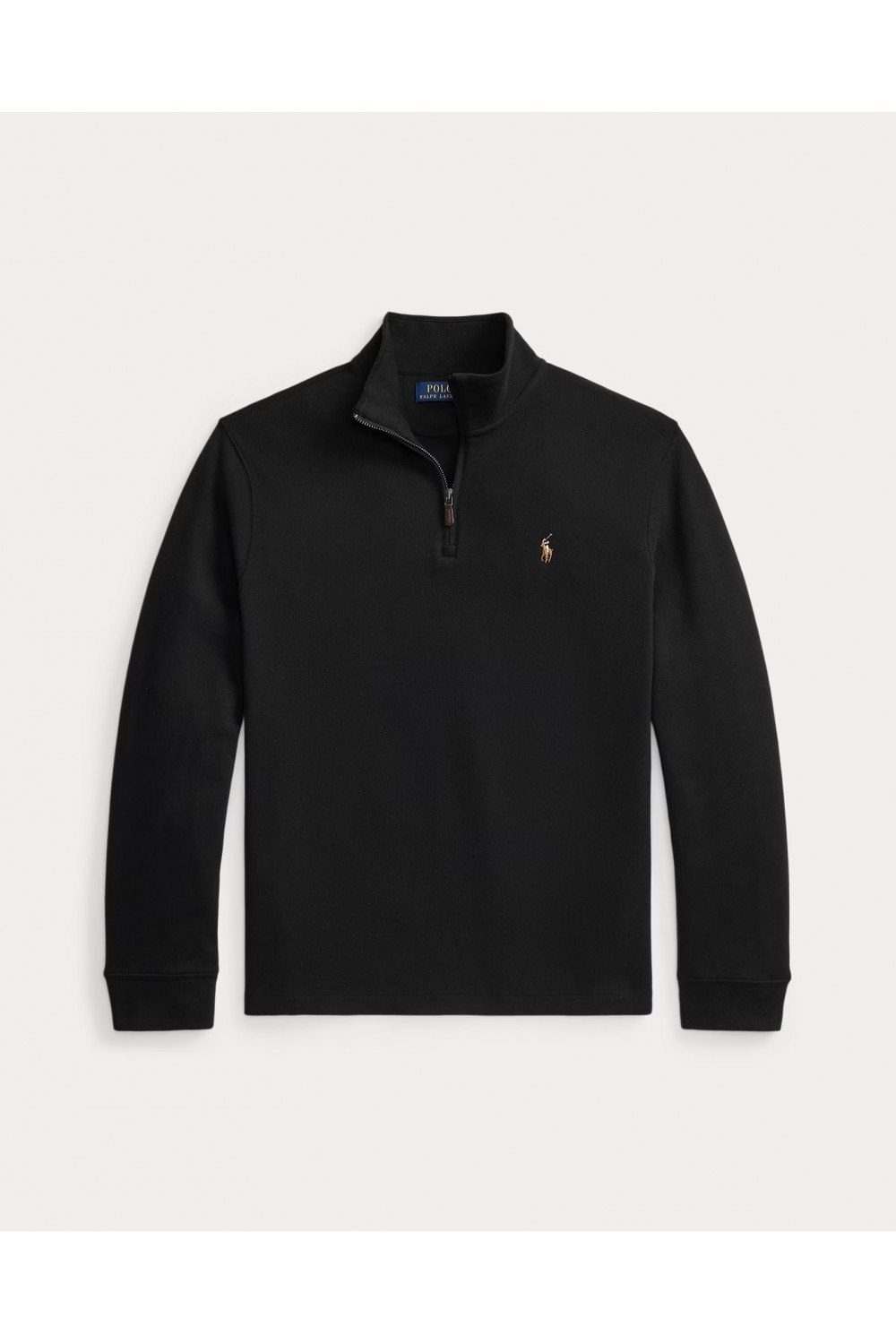 POLO RALPH LAUREN ESTATE RIB QUARTER-ZIP PULLOVER BLACK 710P07411002