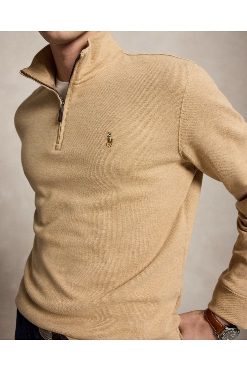 POLO RALPH LAUREN ESTATE-RIB QUARTER-ZEP PULLOVER 710P07411006