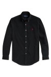 POLO RALPH LAUREN CORDUROY SHIRT CUSTOM FIT BLACK 710853123003