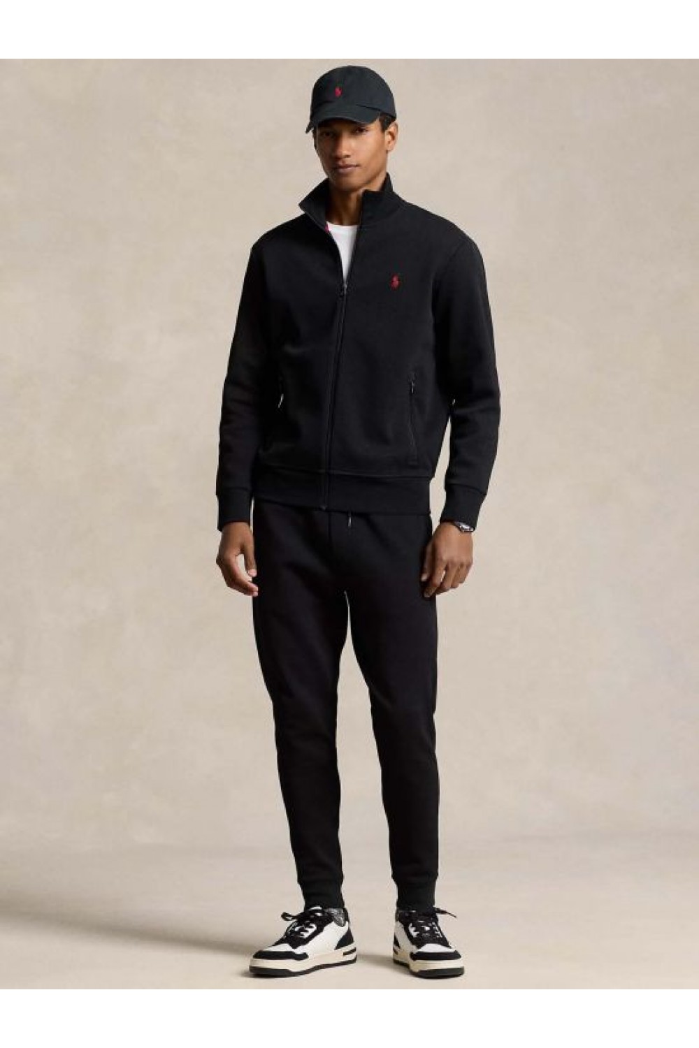 POLO RALPH LAUREN DOUBLE-KNIT TRACK JACKET BLACK 710881509001
