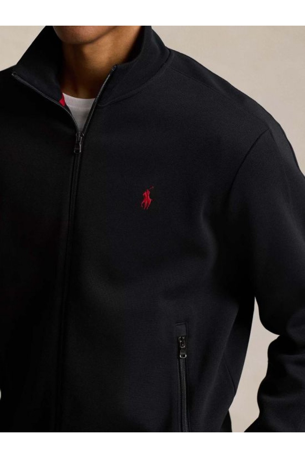 POLO RALPH LAUREN DOUBLE-KNIT TRACK JACKET BLACK 710881509001