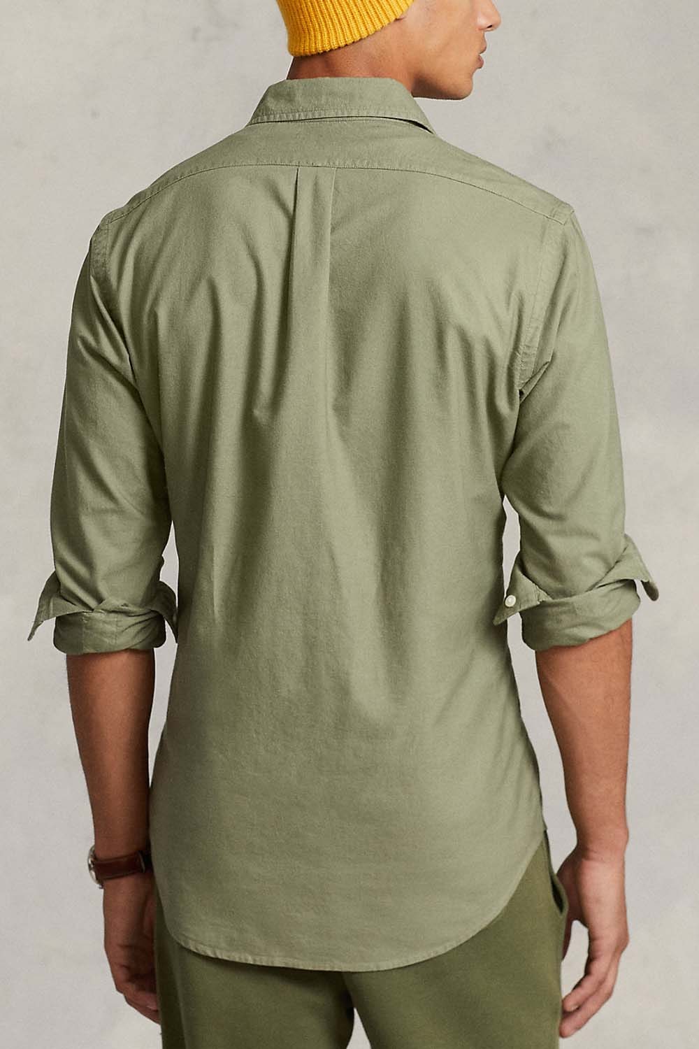 POLO RALPH LAUREN CUSTOM FIT GARMENT-DYED OXFORD SHIRT GREEN 710805564034