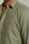 POLO RALPH LAUREN CUSTOM FIT GARMENT-DYED OXFORD SHIRT GREEN 710805564034