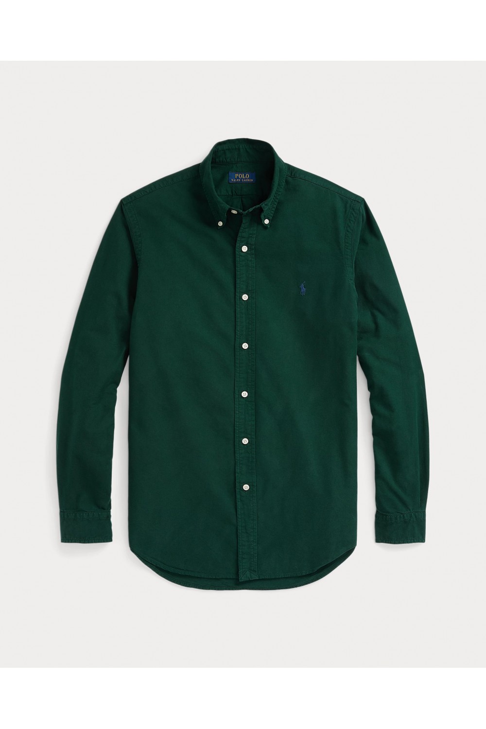 POLO RALPH LAUREN CUSTOM FIT GARMENT-DYED OXFORD SHIRT GREEN 710805564047