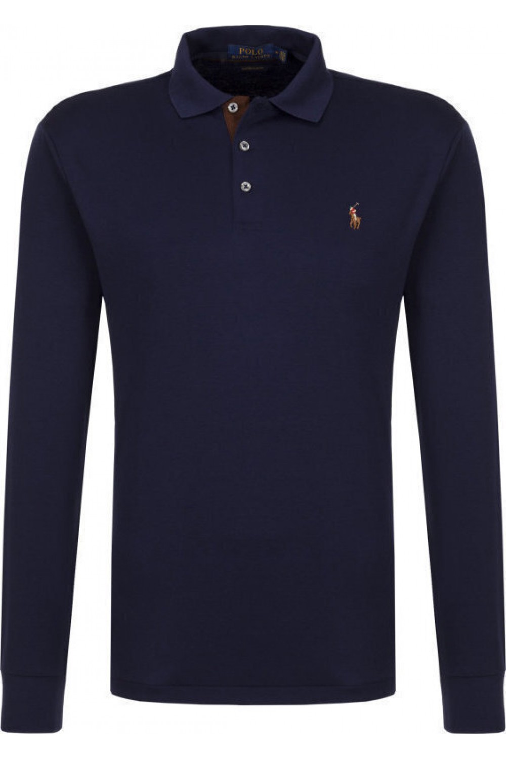POLO RALPH LAUREN CUSTOM SLIM FIT SOFT COTTON POLO SHIRT NAVY BLUE 710671785001