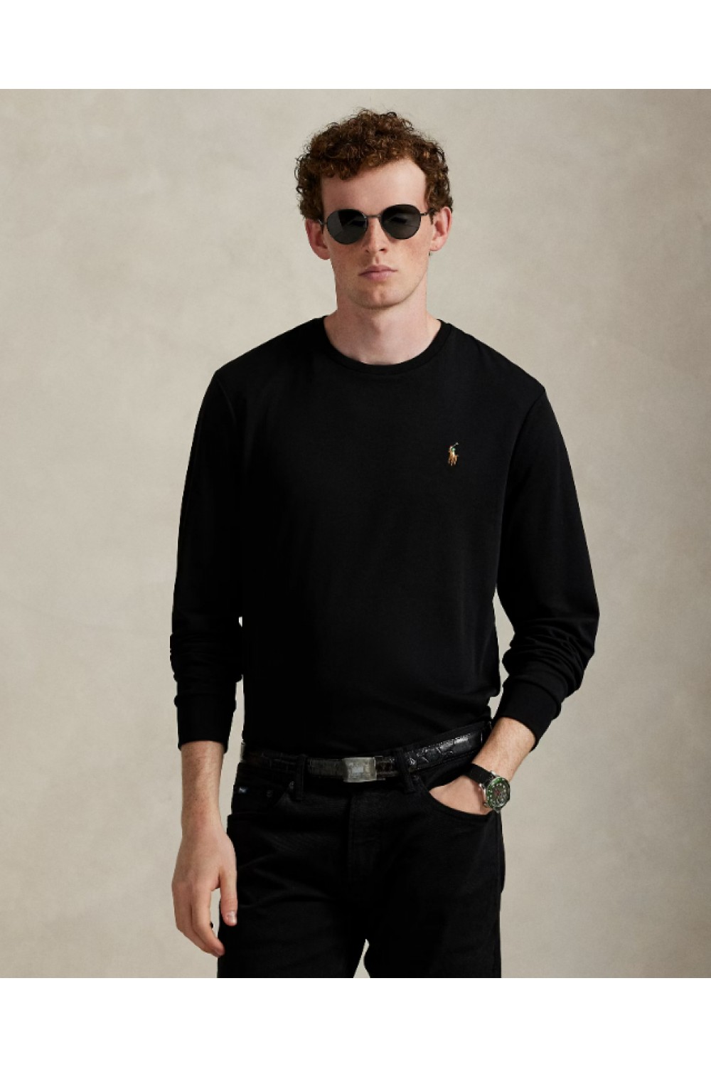 POLO RALPH LAUREN SLIM FIT SOFT COTTON SHIRT BLACK 710760121001