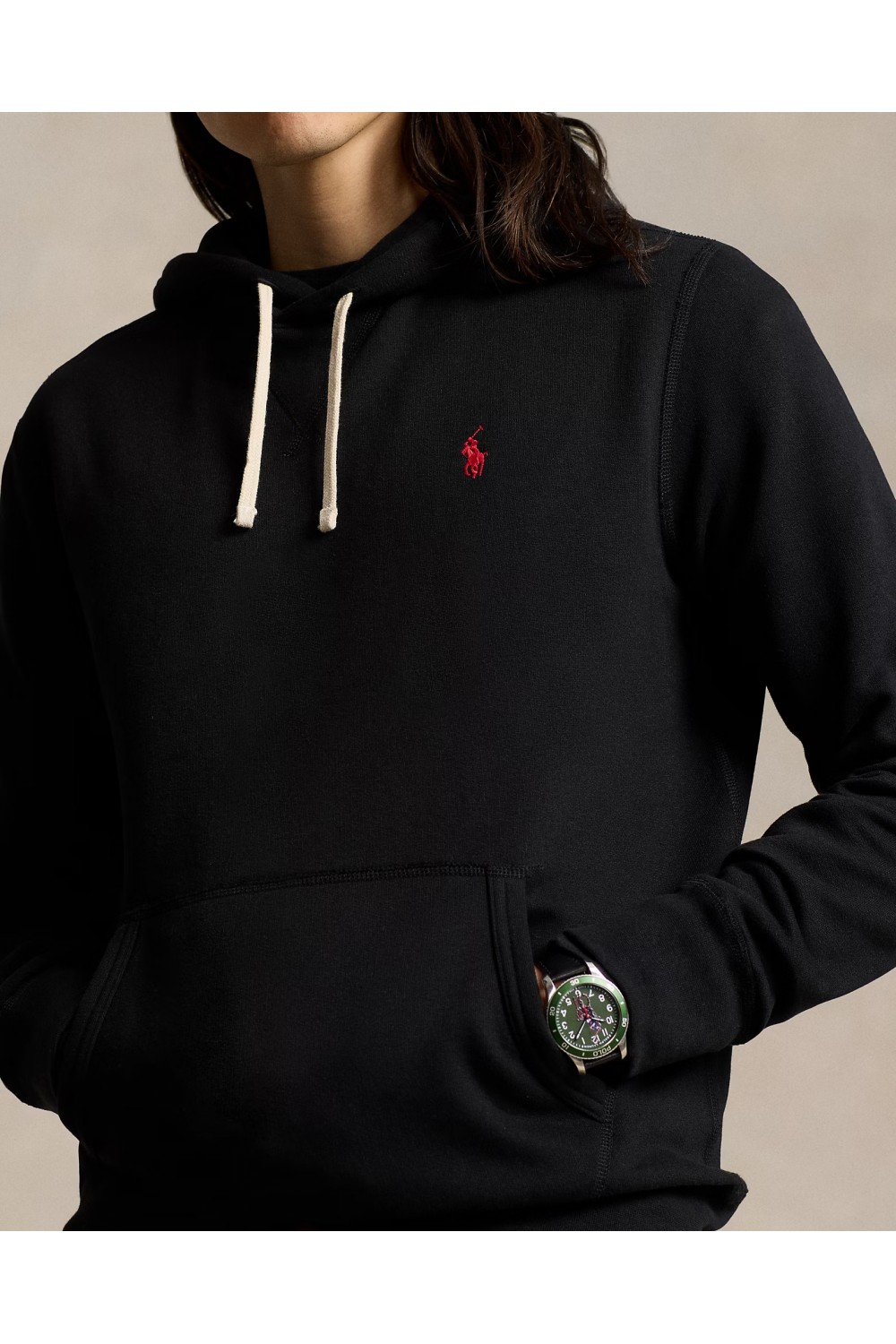 POLO RALPH LAUREN FLEECE HOODIE BLACK 710766778008
